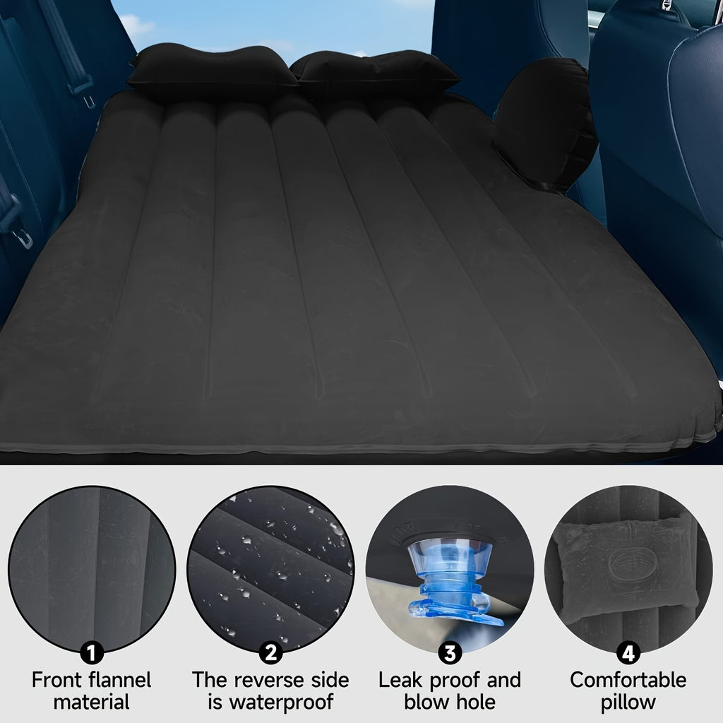 Travel in Comfort Anywhere: Car Air Mattress With Pillow &amp; Electric Pump!