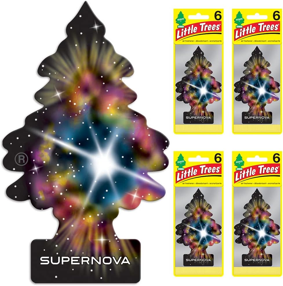 LITTLE TREES Air Fresheners Car Air Freshener. Hanging Tree Provides Long Lasting Scent for Auto or Home. Supernova, 24 Air Fresheners
