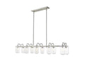 471-10L-BN Delaney Transitional 10 Light Island &amp; Billiard - Brushed Nickel, Clear