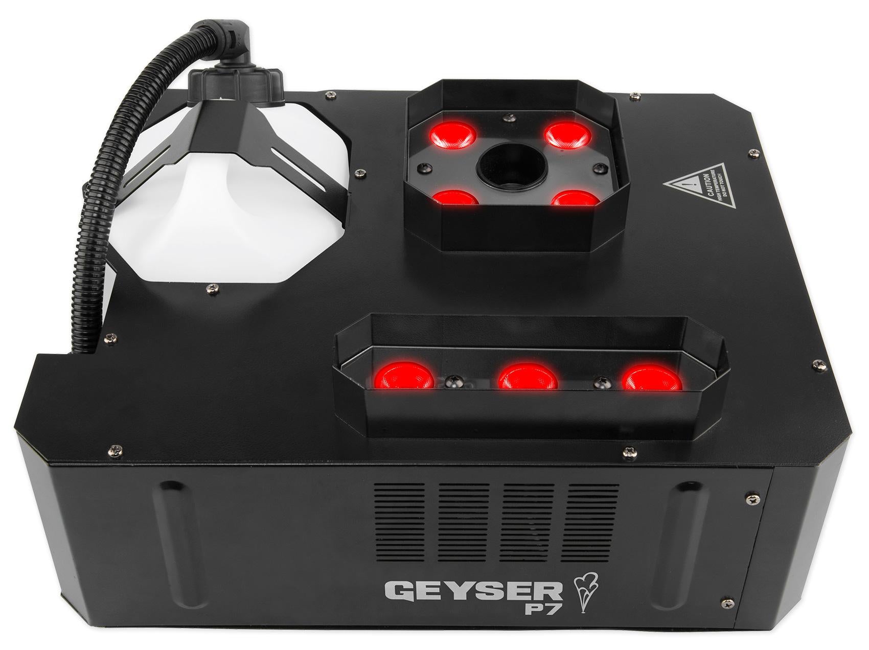 Chauvet DJ GEYSER P7 Fog Machine Fogger, RGBA+UV LED+384 Ch DMX Controller