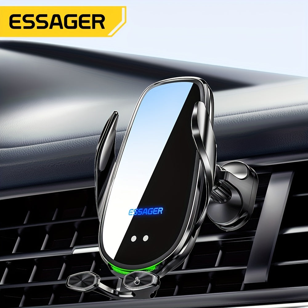 Essager Qi 15W Wireless Charger Car Phone Holder In Car Air Vent Mount For  14 13 12 X Pro Max Xiaomi Fast Charging Car Accessories, Office Accessories, School Supplies, Perfect Gift For Christmas Birthday
