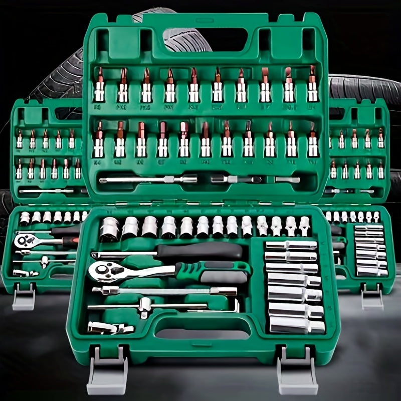 53 Piece Set Of Car Repair Kit Tools, Car Repair Machine Repair  Ratchet Wrench, And Car Repair Tools