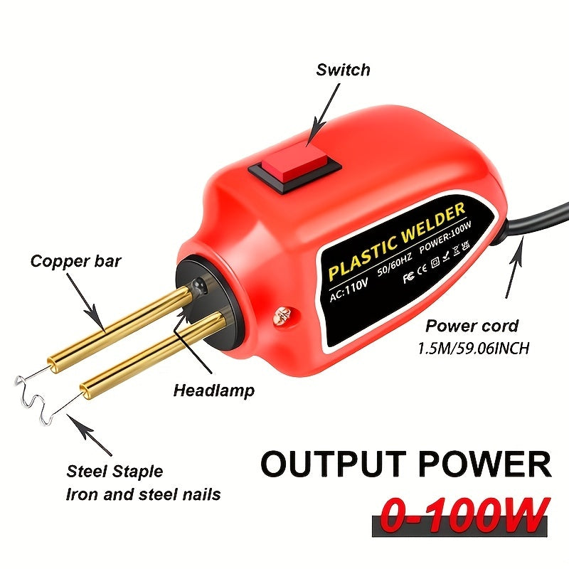 100W Plastic Welding Machine: The Perfect Tool for Car Bumper Repairs and PVC Soldering!
