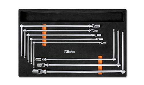 Beta Tools M63 T-Handle Socket Wrench Set in Foam Tray 8pc