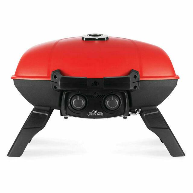 TravelQ 285 Portable Durable Compact Outdoor Propane Gas Grill, Red