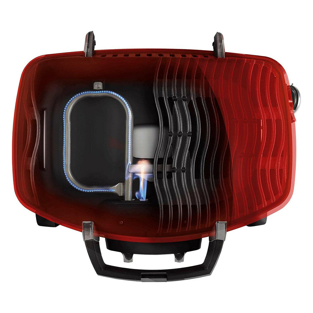 TravelQ 285 Portable Durable Compact Outdoor Propane Gas Grill, Red