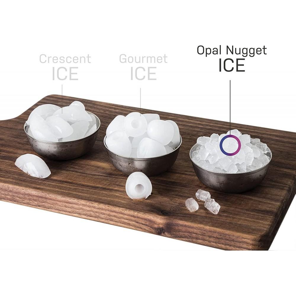 GE Profile OPAL01GEPKT Opal | Countertop Nugget Ice Maker, Stainless Steel Wrap with Gray Accents &amp; LED Lighting