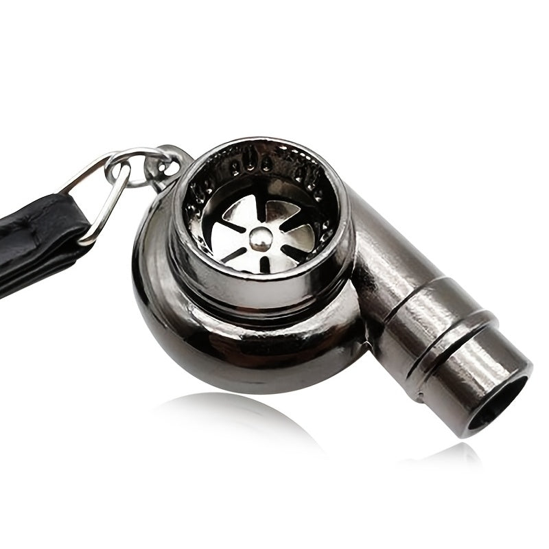 Real Whistle Sound Turbo Keychain Sleeve Bearing Spinning Turbo Key Chian Auto Part Turbine Turbocharger Key Ring Key Holder Accessoies