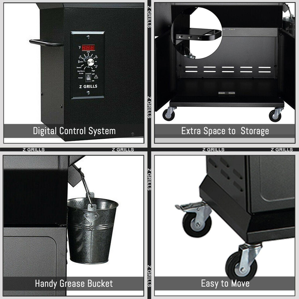 ZPG-1000E Pellet Grill BBQ Smoker Digital Control with Cover