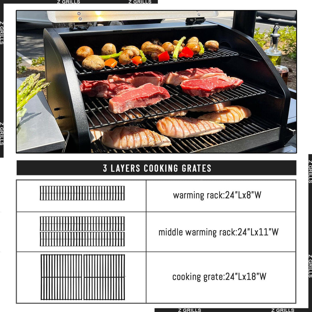 ZPG-1000E Pellet Grill BBQ Smoker Digital Control with Cover