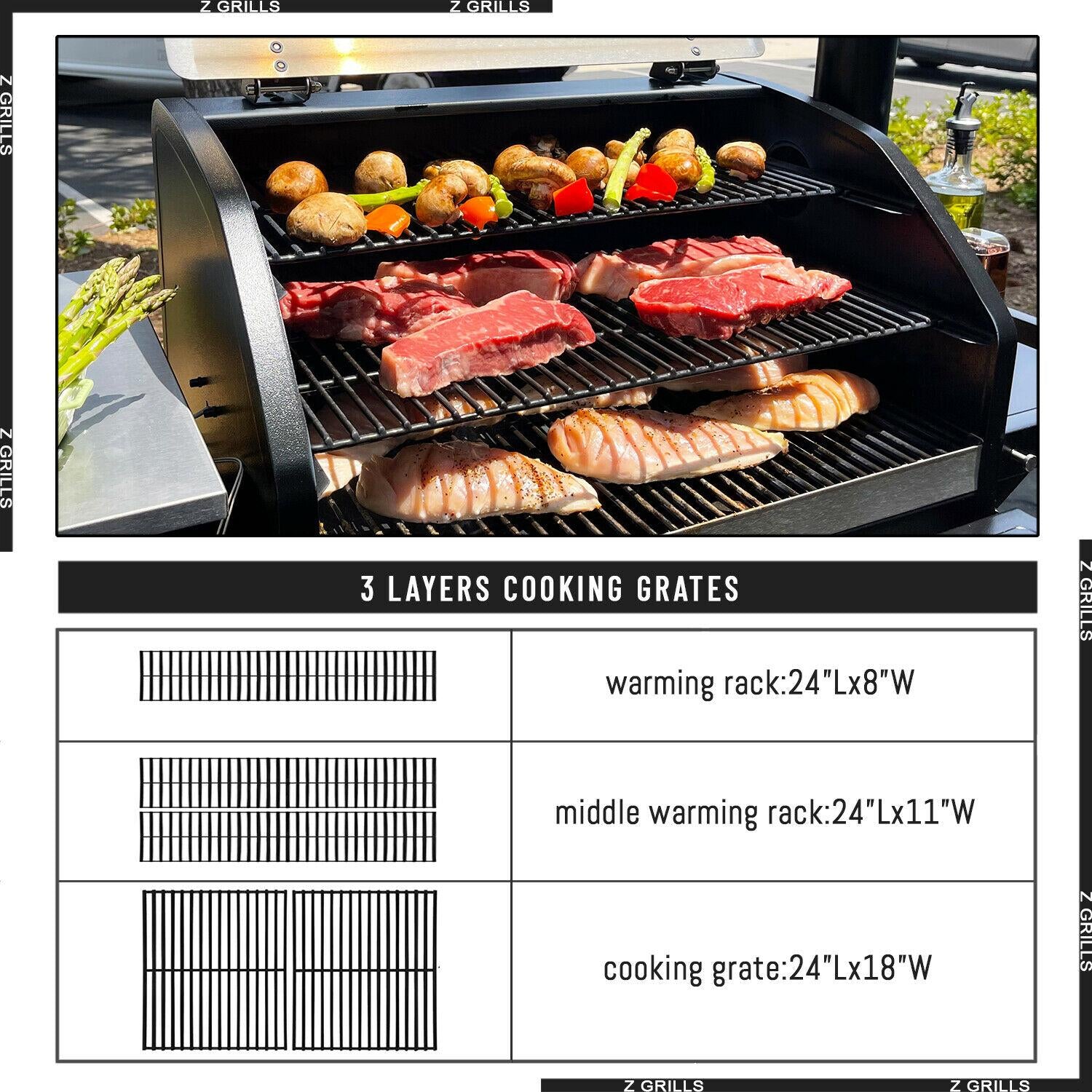 ZPG-1000E Pellet Grill BBQ Smoker Digital Control with Cover