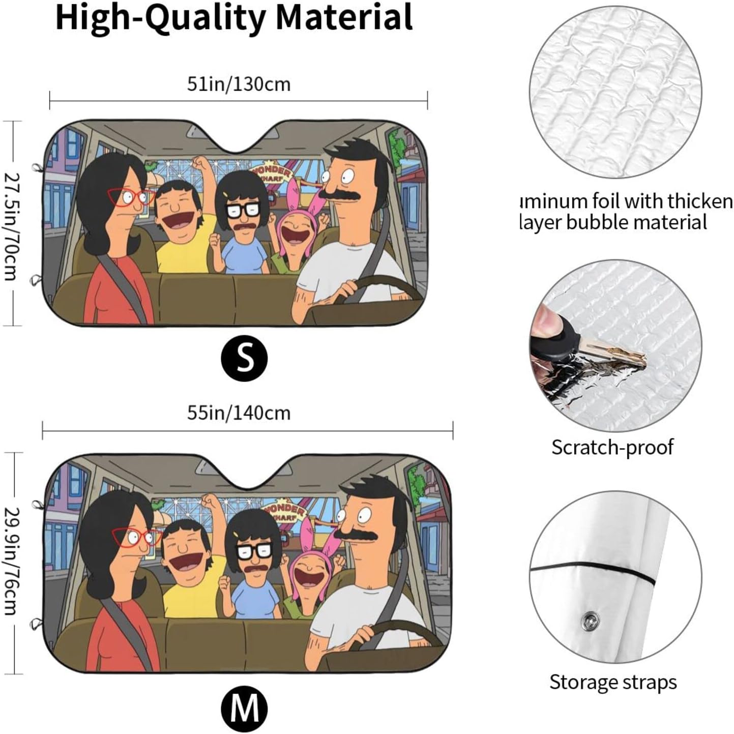Car Windshield Sunshade 27.5 X 51 Inch, Front Auto Car Windshield Sun Shade Blocks Uv Rays Sun Visor Protector-Keep Your Vehicle Cool