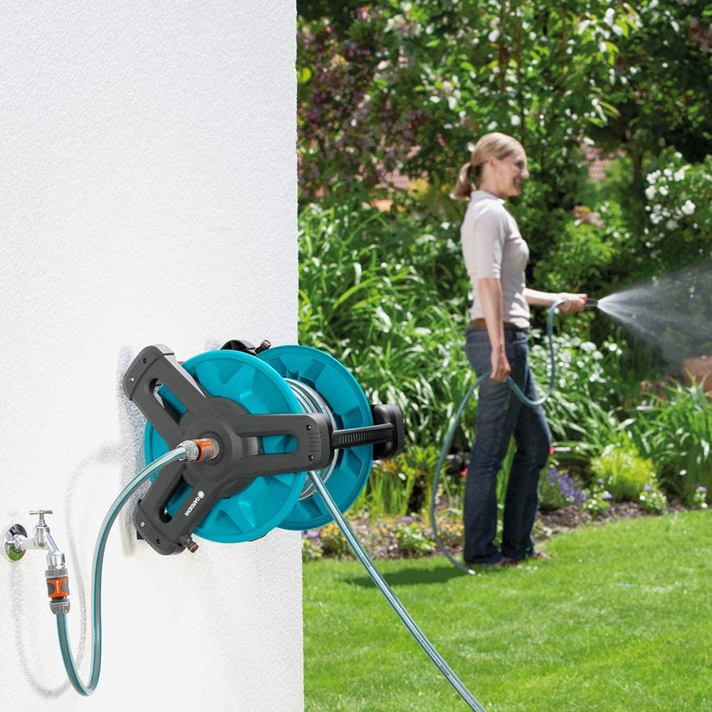 GARDENA CANADA 8009 Wall Mount Hose Reel with Hose