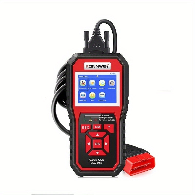 KW850 Professional OBD2 Scanner: Scan Your OBD II Cars After 1996 for Check Engine Light Issues!