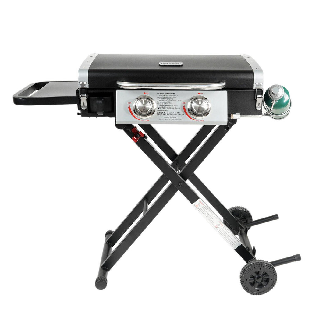 Griddle GGC2030M 25 Inch 2 Burner LP Propane Gas w/ Folding Shelf, Steel