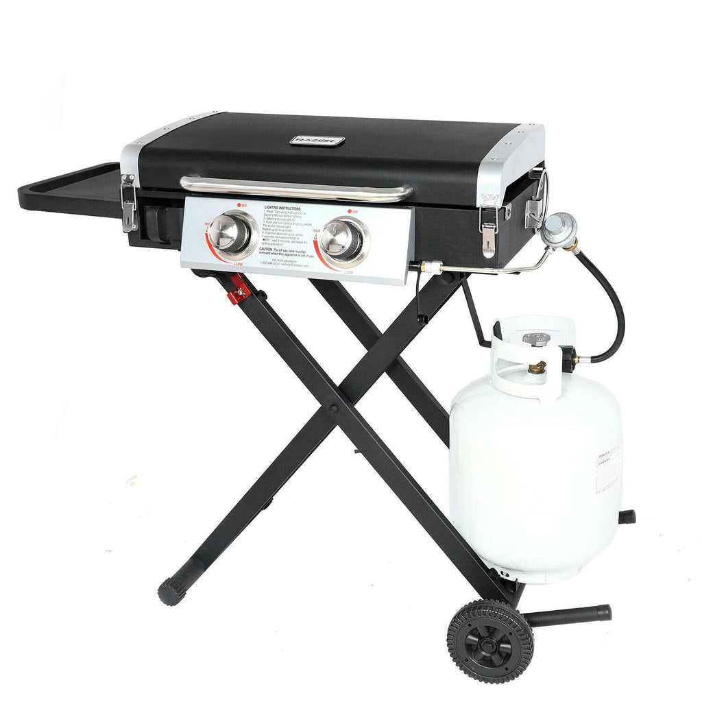 Griddle GGC2030M 25 Inch 2 Burner LP Propane Gas w/ Folding Shelf, Steel