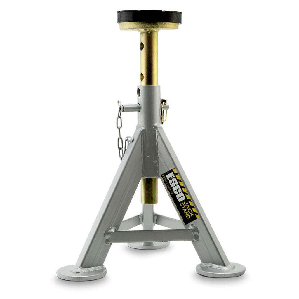 Esco 10498 Jack Stands, 3 Ton Capacity, Pair of 2 Stands (Pack of 2), Silver