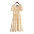 magnolia embroidery midi dress