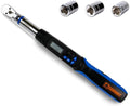 Summit Tools 1/2 inch UltraPrecision Flex-Head Digital Torque Wrench, 5 - 99.5 ft-lbs RanAccurate to ±2%, Buzzer and LED, LCD Display, Calibrated (WEF4-135BN)