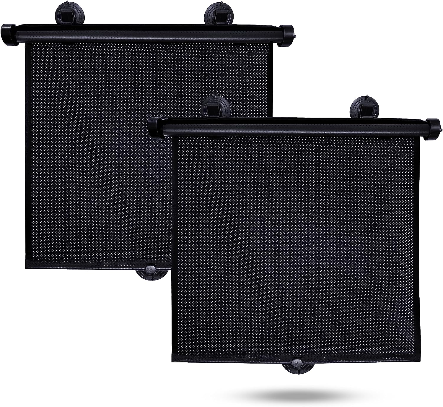 EcoNour Car Side Window Sun Shade (2 Pack) | Retractable Car Roller Sunshade for Kids | Baby Car Window Shades for UV and Sun Glare Protection | Baby Car Travel Accessories (15"x17")