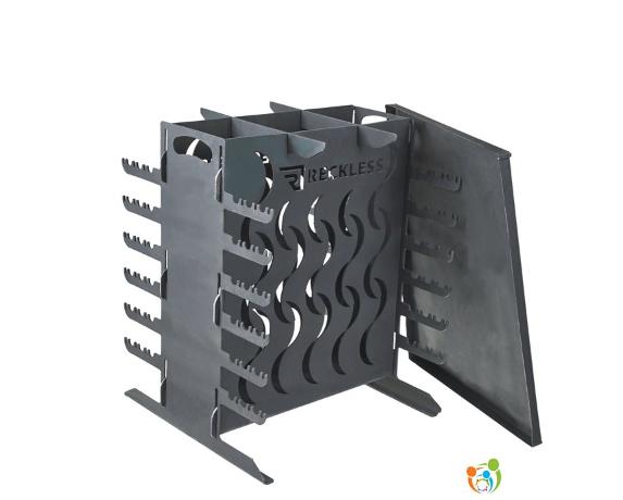 Vertical Mangal 12 BBQ Portable Grill Steel Picnic Мангал Brazier Shashlik Kebab