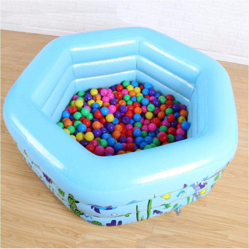 Outdoor Inflatable Swimming Pool Garden Hexagonal Swim Pool Adult Children Little Pump Pool Baby Toddler Water Game piscina-130X130X50cm