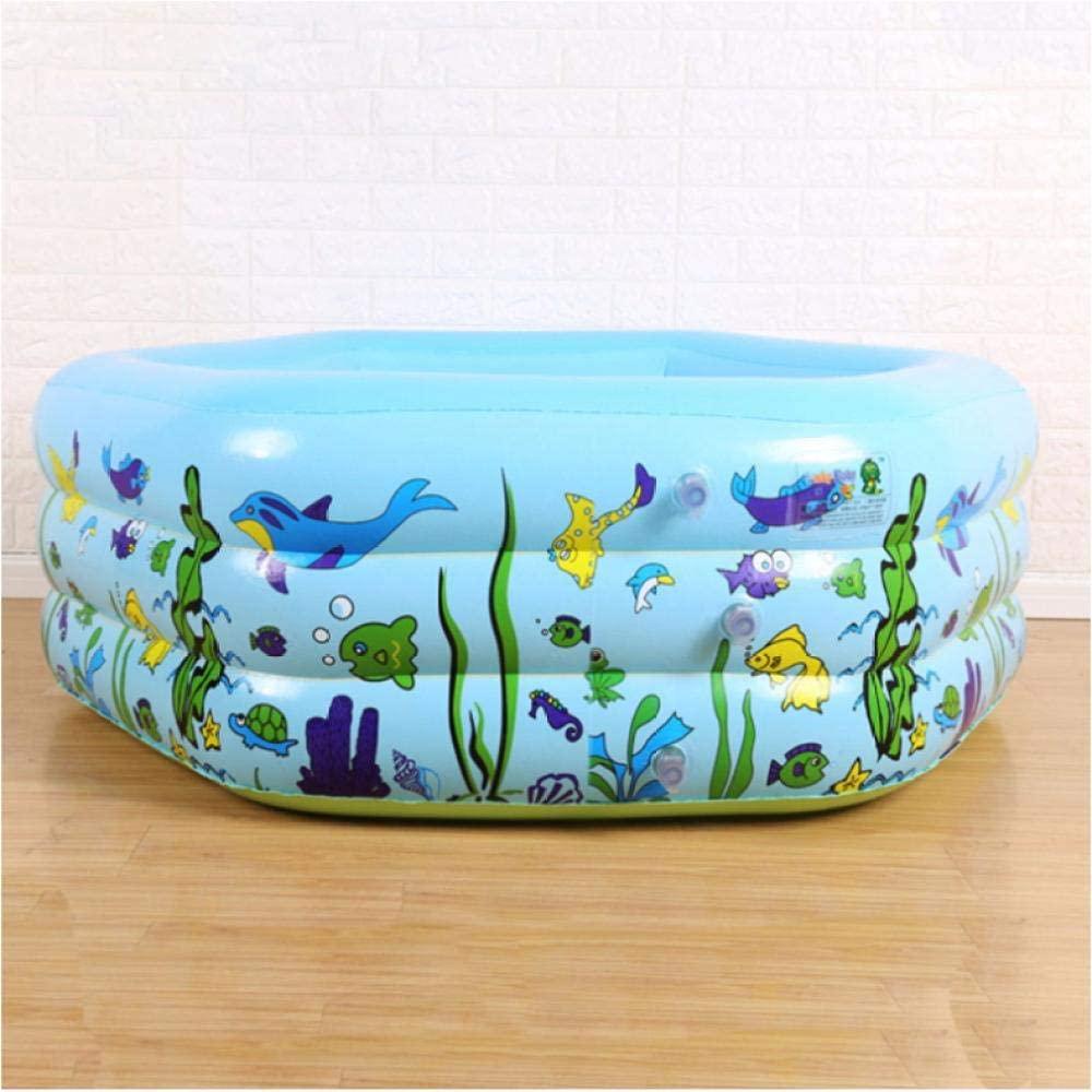 Outdoor Inflatable Swimming Pool Garden Hexagonal Swim Pool Adult Children Little Pump Pool Baby Toddler Water Game piscina-130X130X50cm