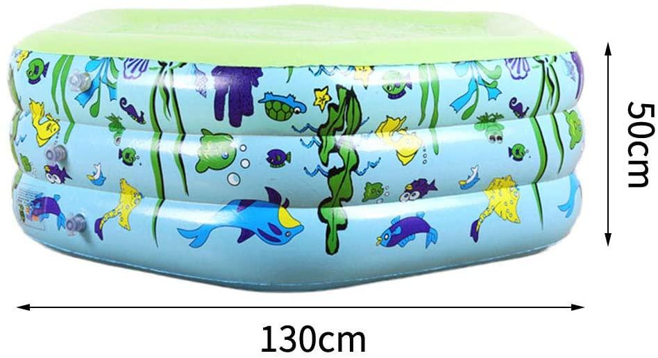 Outdoor Inflatable Swimming Pool Garden Hexagonal Swim Pool Adult Children Little Pump Pool Baby Toddler Water Game piscina-130X130X50cm