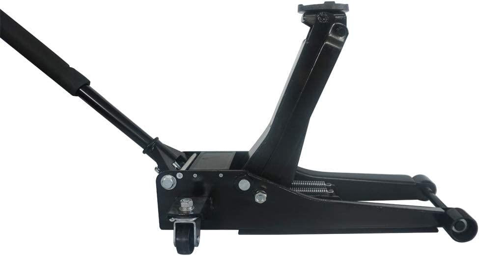 3 Ton Heavy Duty Low Profile Steel Floor Hydraulic Car Jack Stands Tool Black
