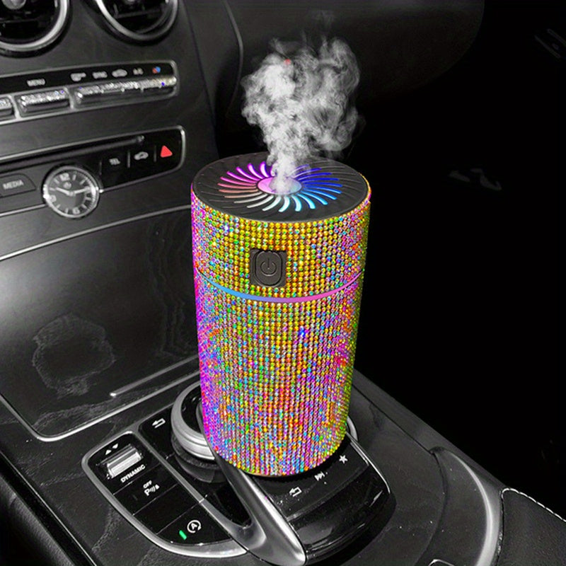 Elevate Your Car's Ambience with this Luxurious Rhinestone Humidifier &amp; Air Purifier!