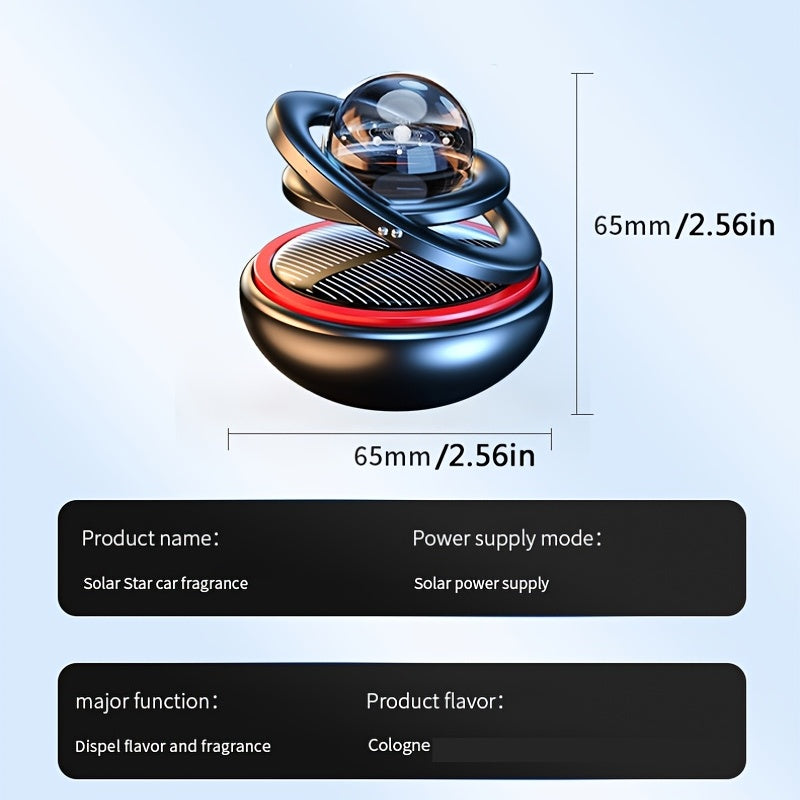Solar-Powered Car Aromatherapy: Revitalize Your Car's Interior with this Rotating Air Freshener &amp; Purifier!