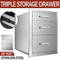 BBQ ISLAND / OUTDOOR KITCHEN DRAWER  STEEL NARROW TRASH DRAWERS 18"x23"