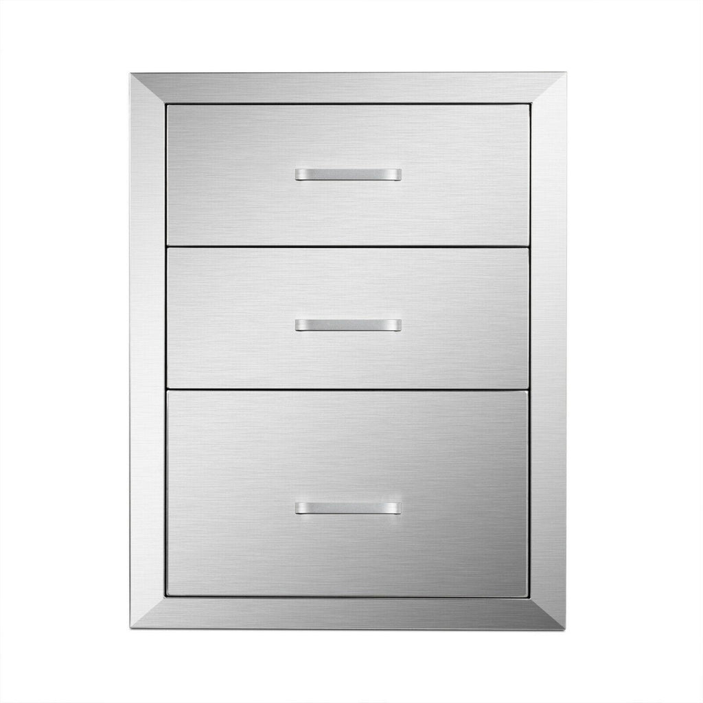 BBQ ISLAND / OUTDOOR KITCHEN DRAWER  STEEL NARROW TRASH DRAWERS 18"x23"