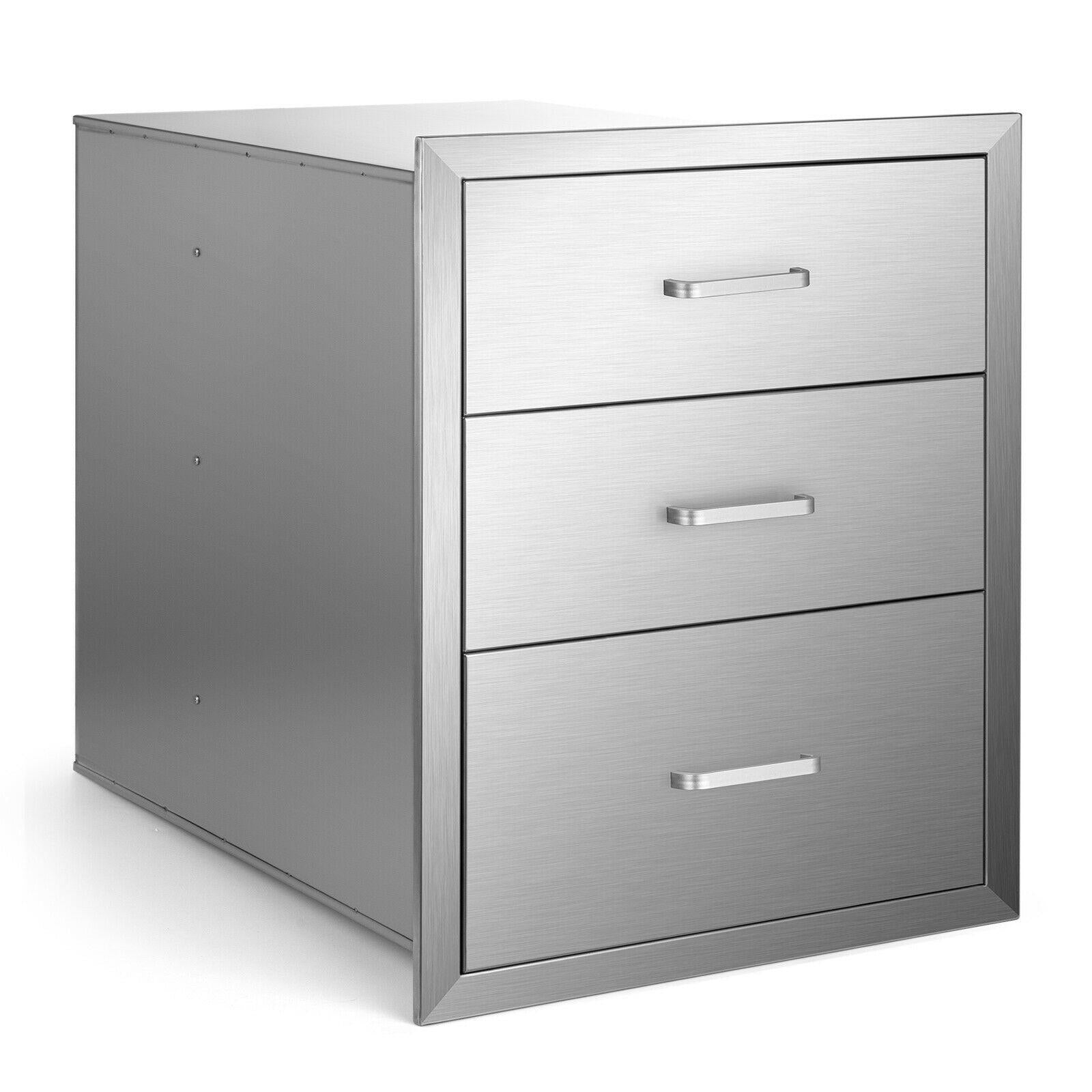BBQ ISLAND / OUTDOOR KITCHEN DRAWER  STEEL NARROW TRASH DRAWERS 18"x23"