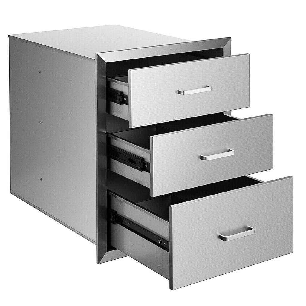 BBQ ISLAND / OUTDOOR KITCHEN DRAWER  STEEL NARROW TRASH DRAWERS 18"x23"