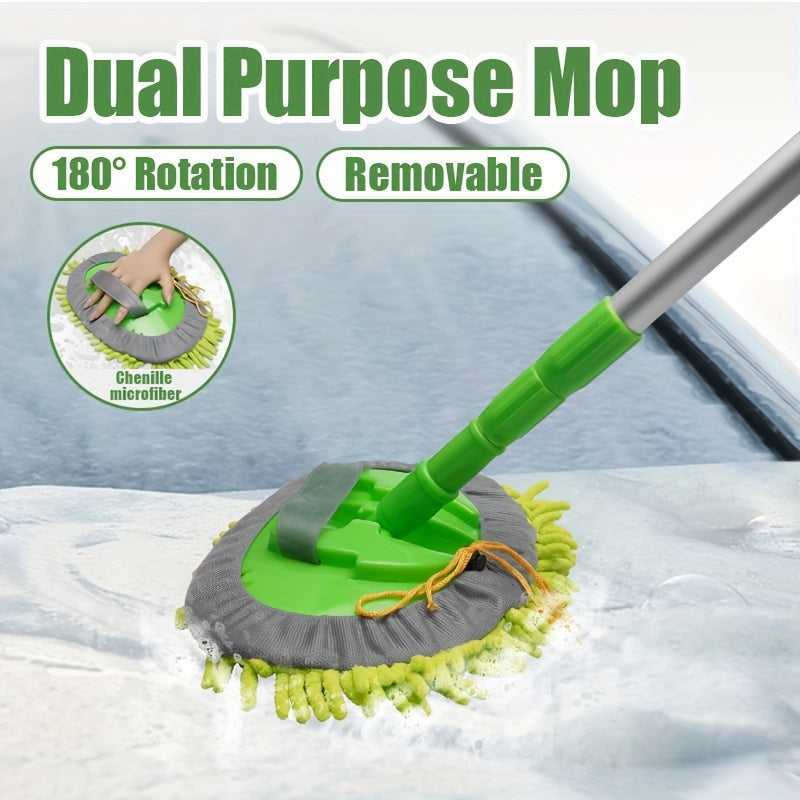 1pc Microfiber Car Wash Brush Mop Kit, Mitt SponWith Long Handle Car Cleaning Supplies Kit Duster Washing Car Tools Accessories For Car RV Truck