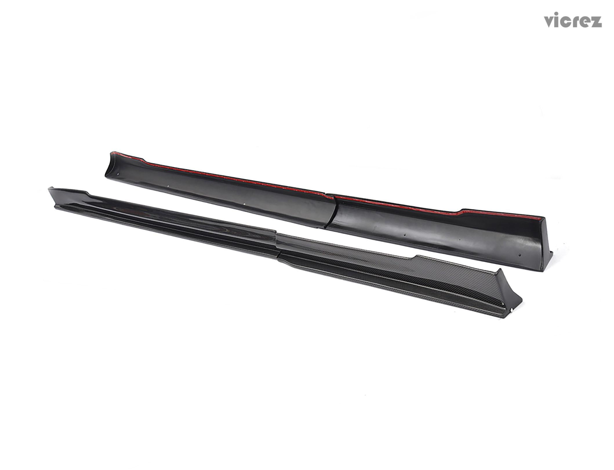 Vicrez V3r Carbon Fiber Side Skirts vz100851 for Tesla Model S 2014-2018