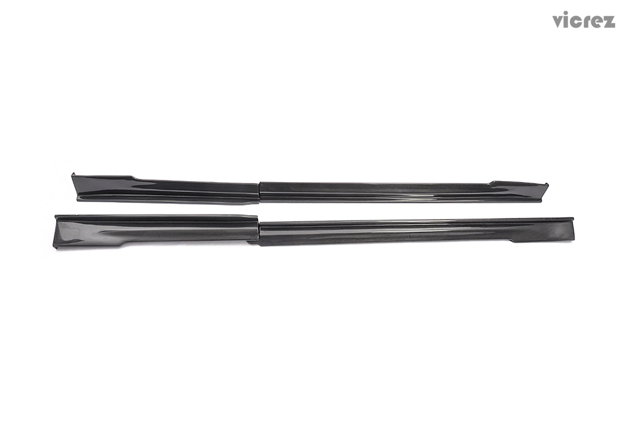 Vicrez V3r Carbon Fiber Side Skirts vz100851 for Tesla Model S 2014-2018