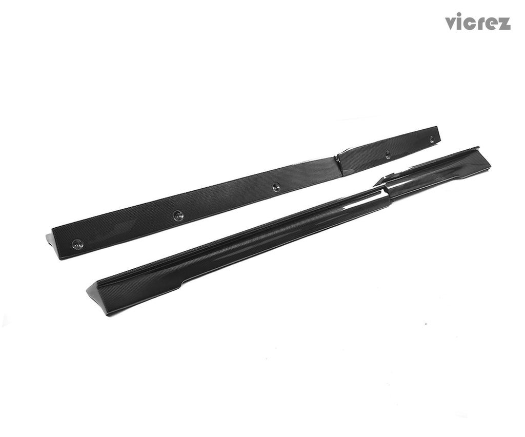 Vicrez V3r Carbon Fiber Side Skirts vz100851 for Tesla Model S 2014-2018