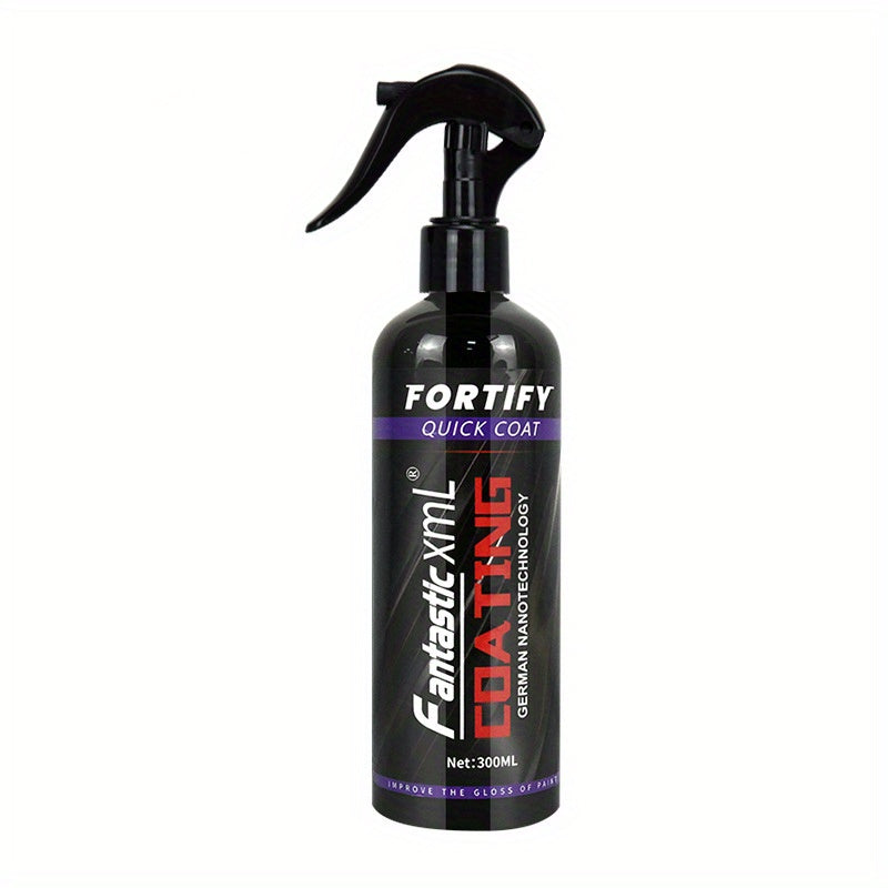 10.14oz Ceramic Coating Fortify Car Wax Polish Spray - Waterless Wash &amp; Wax Hydrophobic Top Coat Polish &amp; Polymer Paint Sealant Detail Protection