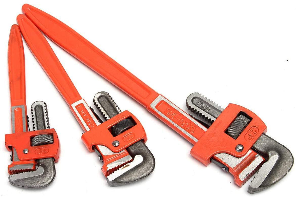XUXUWA Wrench Hand Tools 3Pcs Heavy Duty Pipe Wrench Adjustable Set 14inch 18inch 24inch Monkey Soft Grip
