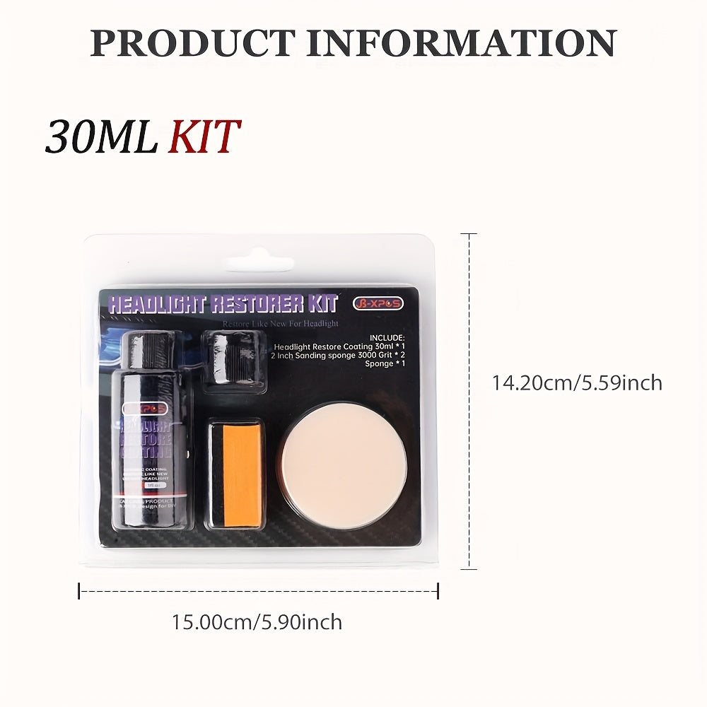 Car Headlight Restoration Refurbishing Agent Headlight Care Polish Agent Headlight Restore Coating Light Removing Oxidation Prevent Scratches JB-XPCS8