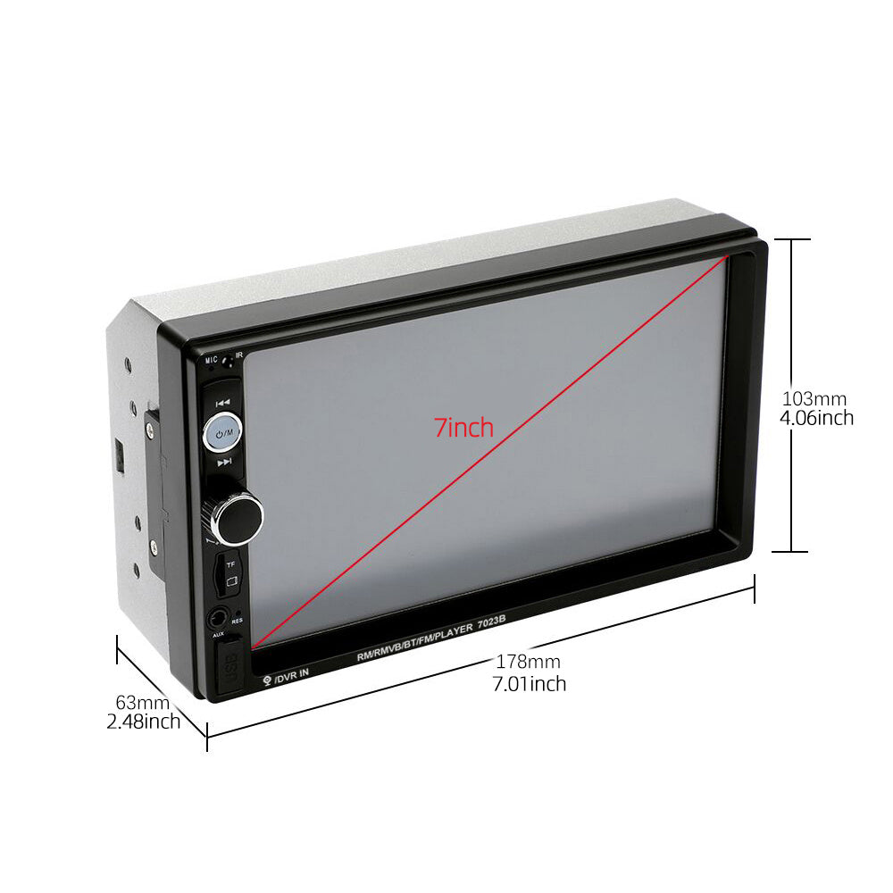 2 Din 7 Inch Car Stereo Touch Screen Multimedia MP5 Radio