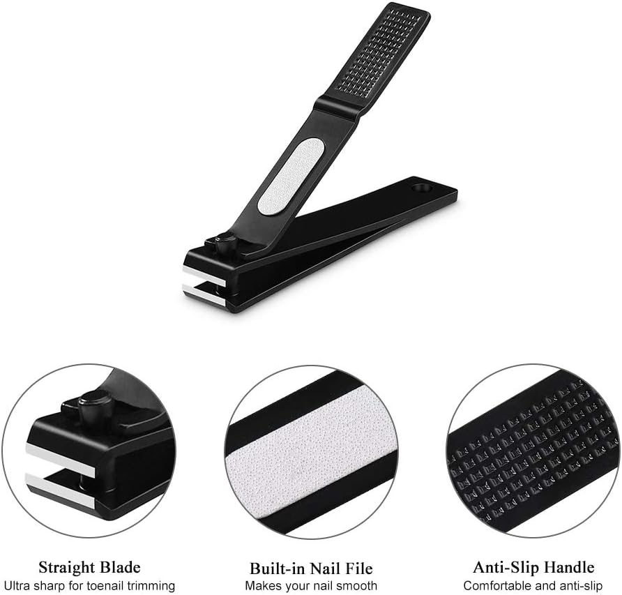 Nail Clippers Set, Ultra Sharp Sturdy Fingernail and Toenail Clipper Cutters with Visibly Tin Case by HAWATOUR