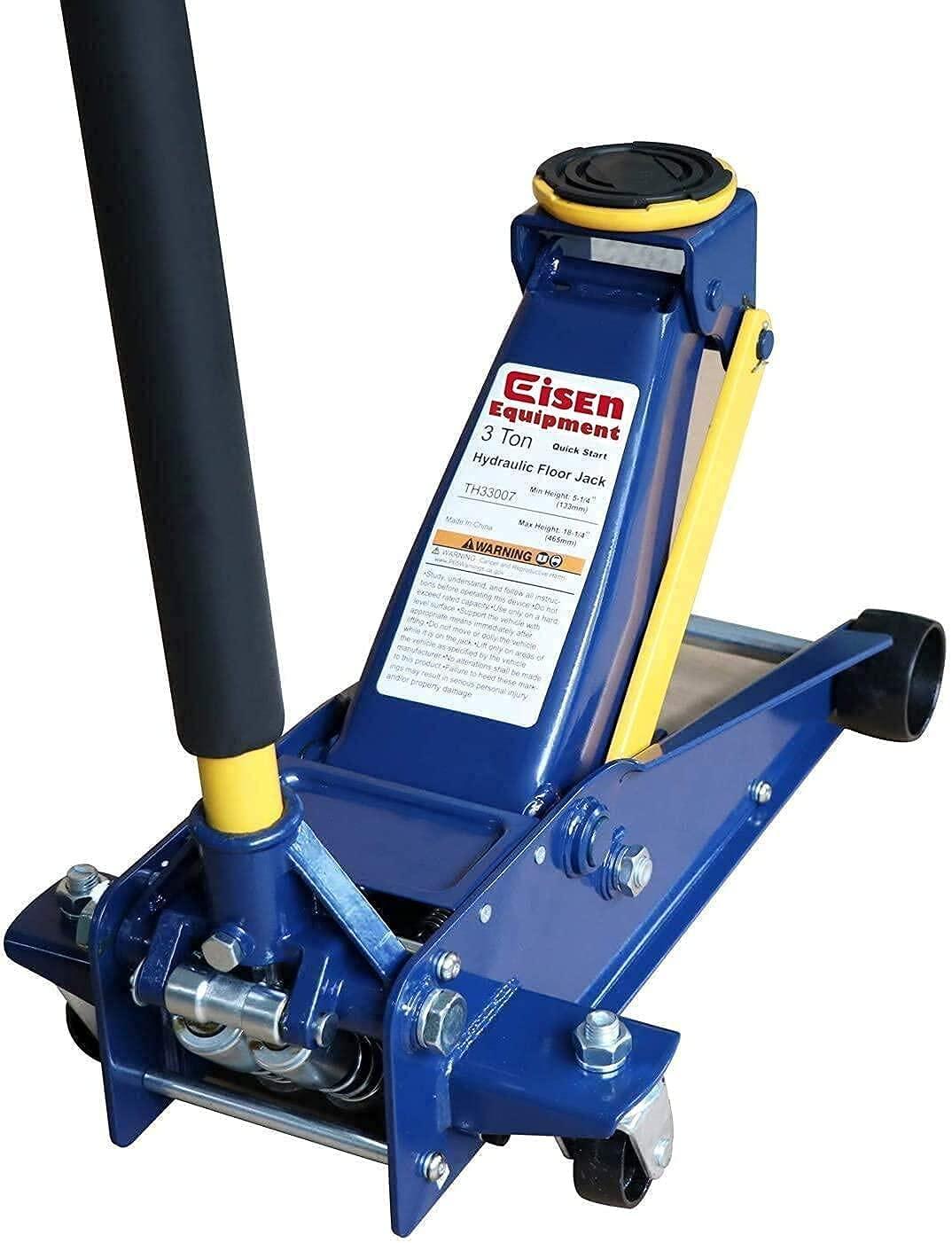 Heavy Duty 3 Ton Floor Jack, Low Profile Hydraulic Jack, Steel Service Jack  Rise with Double Pump  Lift
