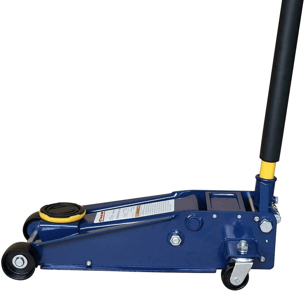 Heavy Duty 3 Ton Floor Jack, Low Profile Hydraulic Jack, Steel Service Jack  Rise with Double Pump  Lift