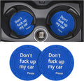 8sanlione 2 Pack Car Cup Holder Coasters, 2.75 Inch Non-Slip PVC Insert Cup Coaster, Anti-Scratch Auto Cup Mats for Women Men, Vehicle Interior Accessories Universal for Car, SUV, Truck (D Blue/2PCS)
