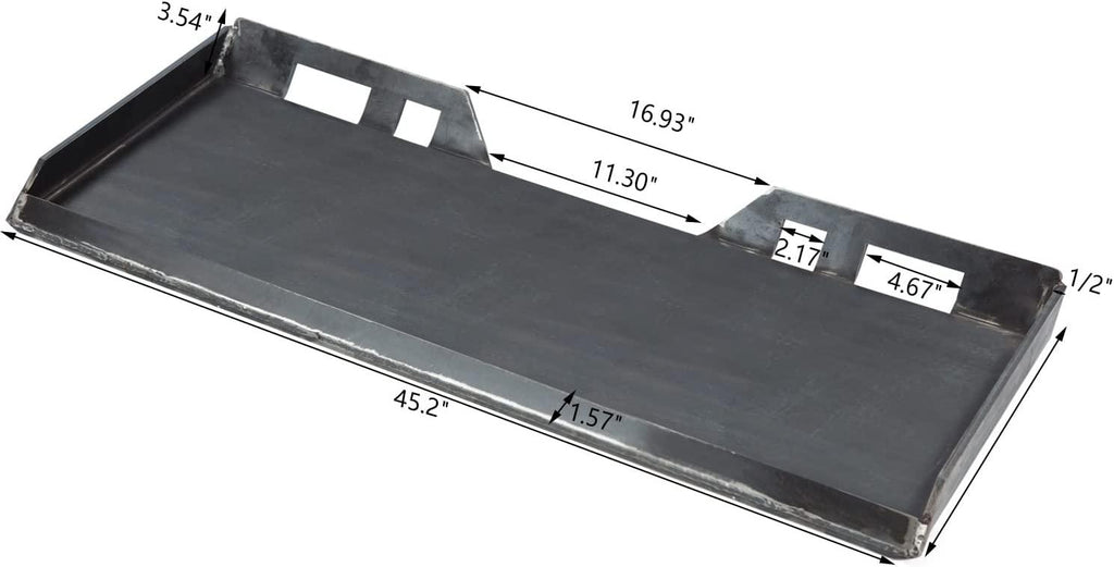 1/2" Thick Heavy Duty  Attach Mount Plate Universal Skid Steer Mount Plate Attachment Mount Plate Transforms any Skid Steer or Tractor Attachment into a Standard  Attach Hook Up