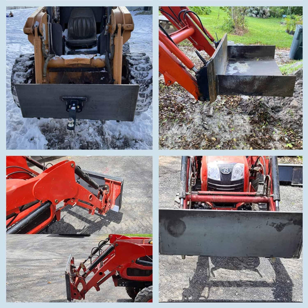 1/2" Thick Heavy Duty  Attach Mount Plate Universal Skid Steer Mount Plate Attachment Mount Plate Transforms any Skid Steer or Tractor Attachment into a Standard  Attach Hook Up