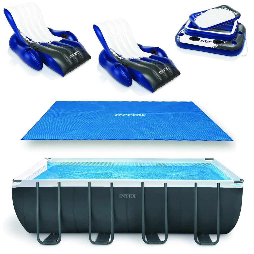 18ft x 9ft x 53in Ultra XTR Frame Pool, Cover, Cooler, and Float (2 Pack)